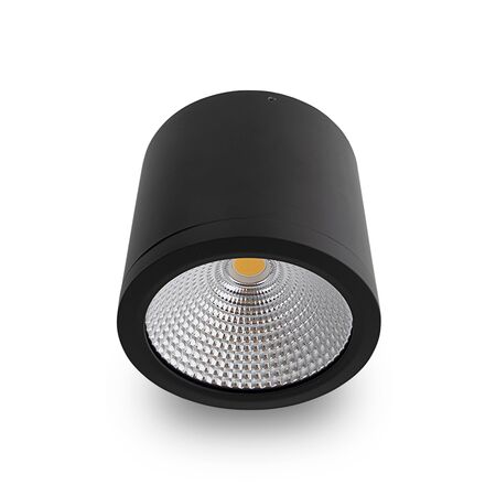 25w LED IP54 Dimmable Surface Mount D/L - Black/4000k/60o - Cool White