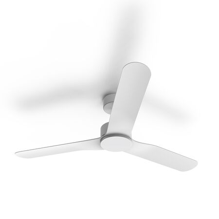 52 inch (1320mm) 3 blade 40W DC ceiling fan W/LED Light Matt white