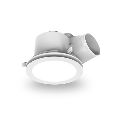 240mm 19W Ducted high velocity DC exhaust fan w/round white fascia