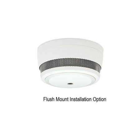 10 Year Battery Operated Photoelectric Smoke Alarm. Flush Or Recessed