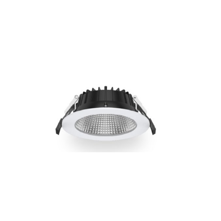 12W LED downlight with dimmable driver - Tri-CCT - White - SER II