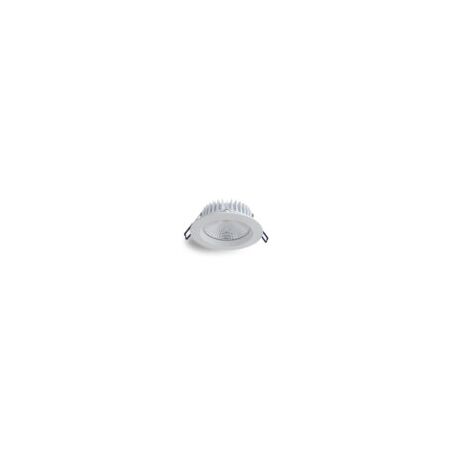 12W Fixed COB LED Downlight - White/Cool White