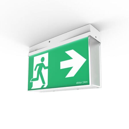 Ektor Lynk Mercury Emergency LED Exit 24M - Black - Pro W/wireless