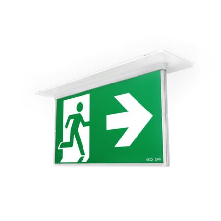 Razor Core recessed Exit light 24M - Black