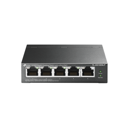 TP-LINK 5-PORT UNMANAGED GIGABIT SWITCH, POE(4), 40W, METAL CASE, 5YR