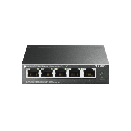 TP-LINK 5-PORT UNMANAGED GIGABIT SWITCH, POE+(4), 65W, METAL CASE, 5YR