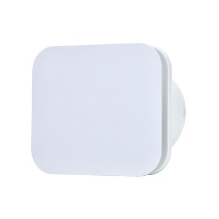 EDGE DC 150 - Energy saving DC 150mm Wall Exhaust Fan - White, square fascia - 24/7 continuous trickle, standard on/off or 10min run on timer mode