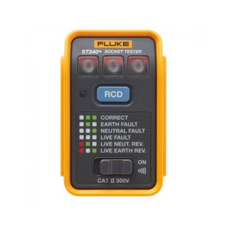 SOCKET TESTER AUDIBLE/VISUAL RCD CHECK, CATII 300V