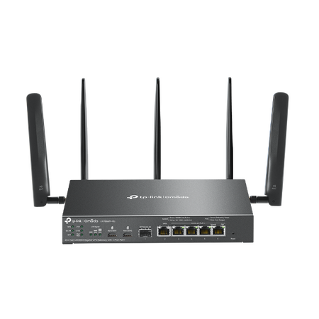 TP-LINK OMADA AX3000 4G+ WI-FI 6 DUAL-BAND GIGABIT VPN ROUTER, GbE LAN/WAN(5), POE+, 5YR