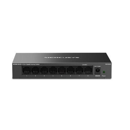 TP-LINK MERCUSYS 8-PORT GIGABIT DESKTOP SWITCH, GbE(8), PLASTIC CASE, 2YR