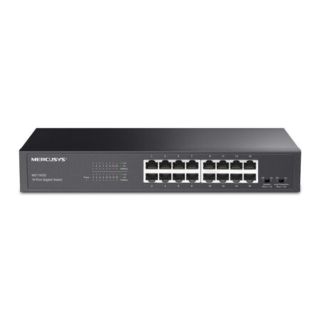 TP-LINK MERCUSYS 16-PORT GIGABIT DESKTOP/RACKMOUNT SWITCH, GbE(16), METAL CASE, 5YR