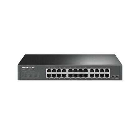 TP-LINK MERCUSYS 24-PORT GIGABIT DESKTOP/RACKMOUNT SWITCH, GbE(24), METAL CASE, 5YR