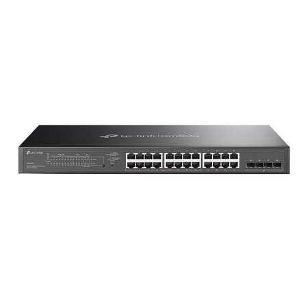 TP-LINK OMADA 28-PORT MANAGED GIGABIT RACK SWITCH, POE+(16), SFP(4), 150W, 5YR