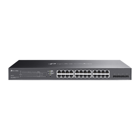 TP-LINK OMADA 28-PORT MANAGED GIGABIT RACK SWITCH, POE+(24), SFP(4), 250W, 5YR