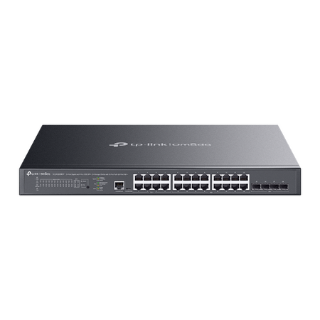 TP-LINK OMADA 24-PORT MANAGED GIGABIT L2+ RACK SWITCH,POE+(16),POE++(8), SFP+(4), 500W,5YR
