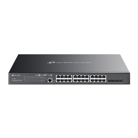 TP-LINK OMADA 24-PORT MANAGED GIGABIT L2+ RACK SWITCH, POE+(24), 10G SFP+(4), 384W, 5YR