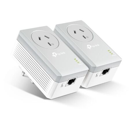 TP-LINK AV600 AC PASS THROUGH STARTER KIT WITH INTERGRATED POWER SOCKET, UPTO 600 Mbps 3YR