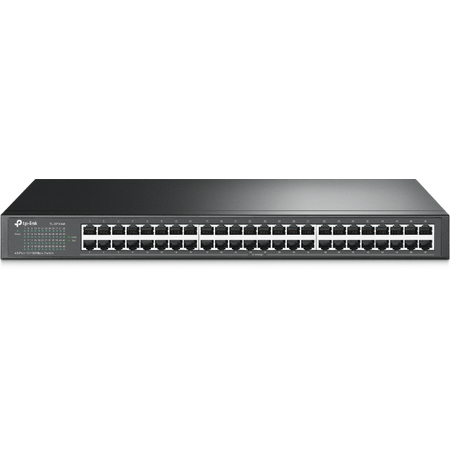 TP-LINK 48-PORT UNMANAGED SWITCH, 10/100(48), 19" STEEL CASE, 5YR