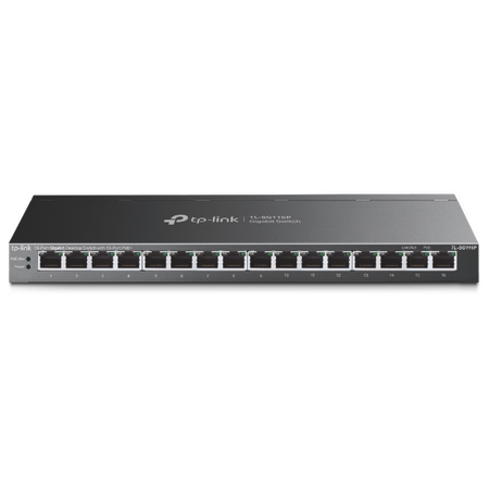 TP-LINK 16-PORT UNMANAGED GIGABIT SWITCH, POE+(16), 120W, METAL CASE, 5YR