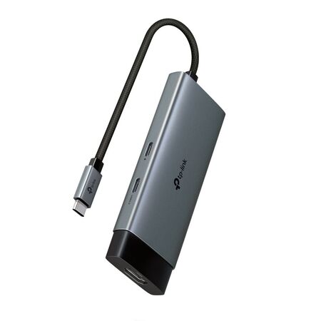 TP-LINK 5 PORTS PORTABLE HUB, HDMI 4K@60Hz(1), 100W PD(1), USB-C(1), USB-A DATA(2), 1YR