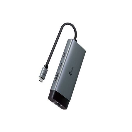 TP-LINK 6 PORT HUB, HDMI 4K@60Hz(1), 100W PD(1), RJ45 GE(1), USBC(1), USB-A(2), 1YR