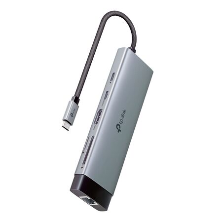 TP-LINK 9 PORT HUB, HDMI 4K(1), RJ45 GE(1), 100W PD(1), USB-C(1), USB-A(3), SD/mSD(2), 1YR
