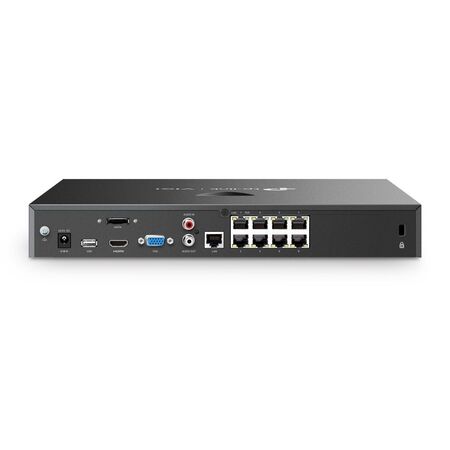 TP-LINK VIGI 8-CH NVR, SATA(0/2), UPTO 8-CH@4MP, 4K HDMI(1), GbE(1), POE+(8), 90W, 3YR