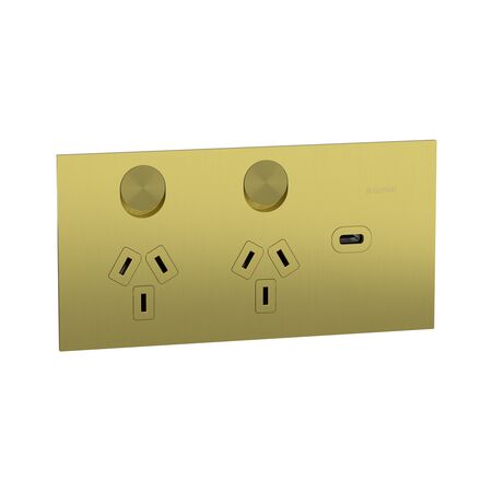 Socket Sw Horiz Twin 1ExUSBC 10A