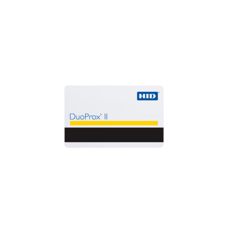 HID DuoProx II Proximity Card | Vertical Slot Punch | 125 kHz Frequency | Gloss White Finish | @Pack of 100 | by Dicker Data