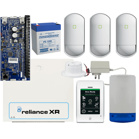 Bundle DAS RELIANCE XR KIT2 -PCB, XR TOUCH KIT, OPTEX FLIP-X(3), COMBO SIREN, TH-PIEZO, 5AMP, PP