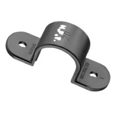 Conduit Saddle HFT PVC 20mm Black