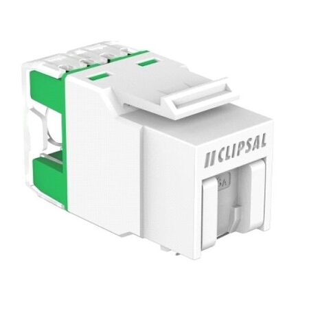 RJ45 JACK CAT6A UTP KEYSTONE SH WHITE