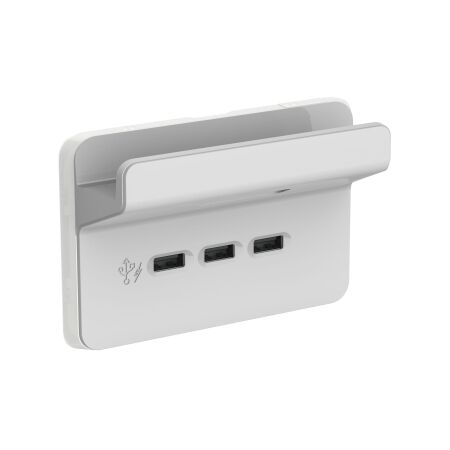 3 Gang Horizontal Shelf Cool Grey