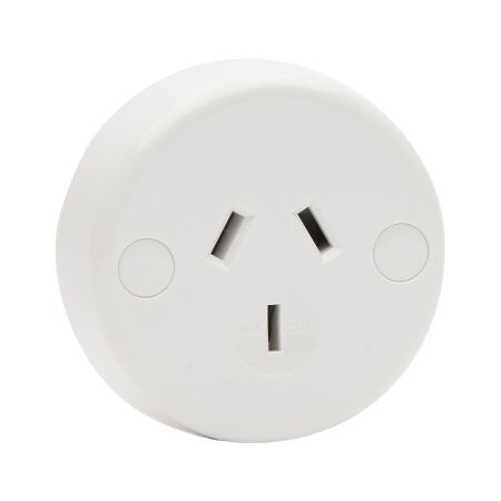 570R WHITE SOCKET-ROUND
