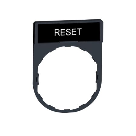 Legend Plate 'RESET' Black Background
