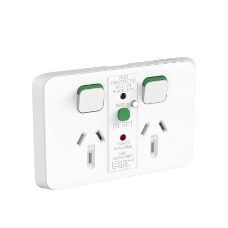 Cover GPO DBL 10A RCD Protect