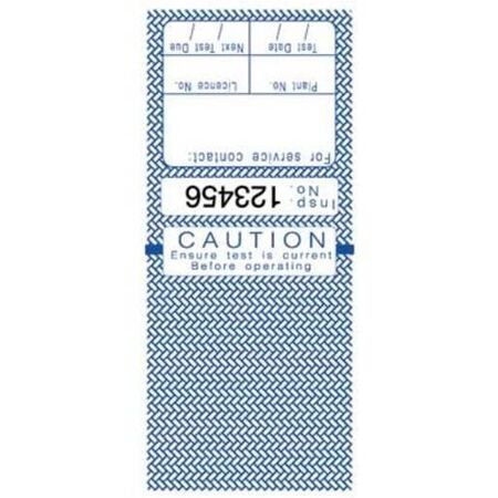 Promark NSW Test Tag Self Laminating with Security Flap - Blue