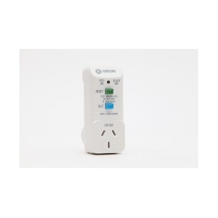 RCD Plug In Adaptor White