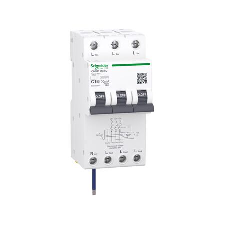 A9 iC60H3 3P+Ns C Curve 16A 100mA A RCBO