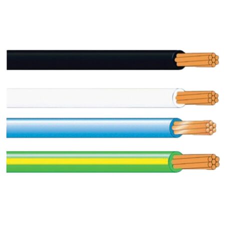 Electra Cables SR1040-100G/Y Cable - Single Core - PVC - Green/Yellow - 7/0.85mm - 4mm2