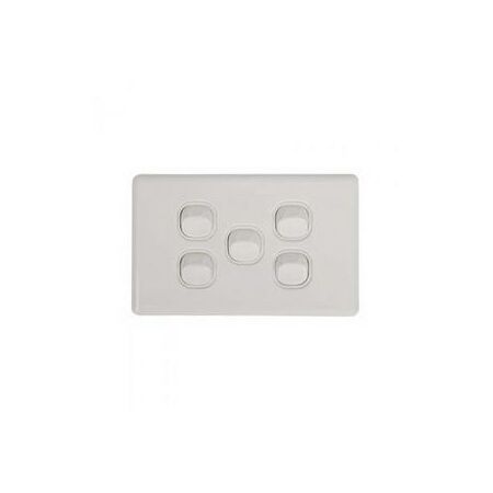 5 Gang Switch with crystal cover white