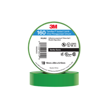 TAPE, VINYL ELECTRICAL 160 TEMFLEX, ORANGE, 18mm x 20m