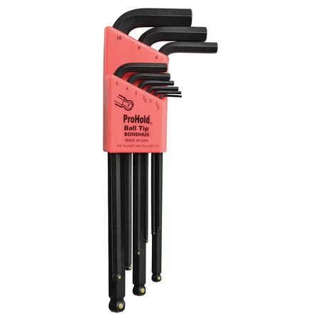 HEX KEY SET 9PCE BALL END L-WRENCH 1.5-10mm
