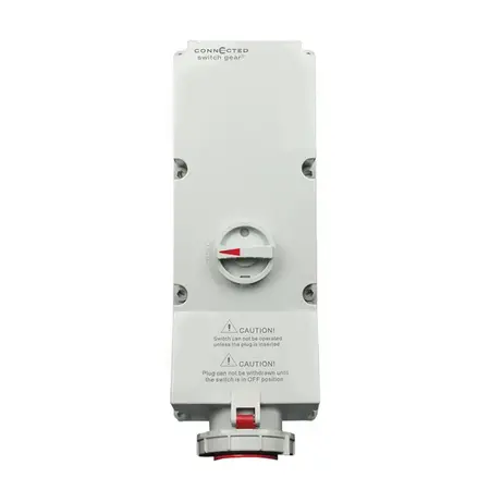 Combination Switched Socket Outlet Interlock IP67 5Pin 400V AC 125A European Series