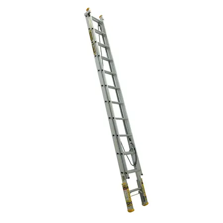 Alu Ext Ladder with Leveller 3.65-6.05m 150kg Industrial