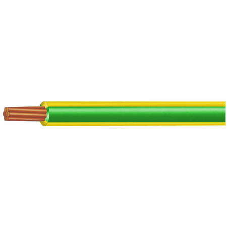 Cable Building Wire - Low Voltage - Single Core - 1 x 70mm2 - PVC - 0.6/1kV - V-90 insulated - Green/Yellow Sheath - 100m
