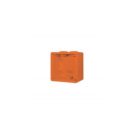 Enclosure Back Box  1 Gang with 25mm and 2 x 20mm Entries Chemical Resistant Orange