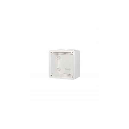 Enclosure Back Box 1 Gang with 32mm and 2x25mm Entries Chemical Resistant White