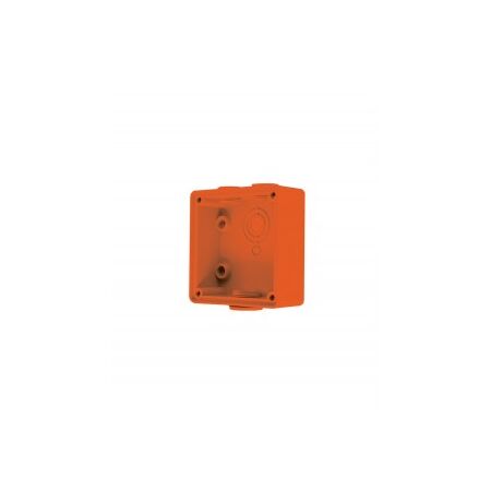 Enclosure Back Box Shallow 1 Gang with 25mm and 2 x 20mm Entries Chemical Resistant Orange