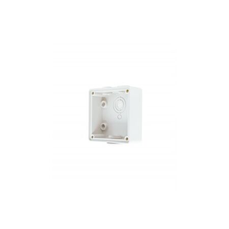 Enclosure Back Box Shallow 1 Gang with 25mm and 2 x 20mm Entries Chemical Resistant White
